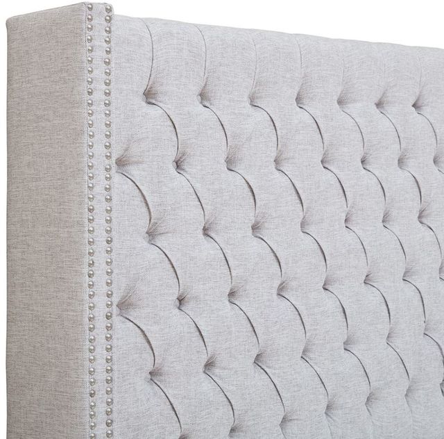 Olliix by Madison Park Amelia Grey King Upholstery Headboard-2