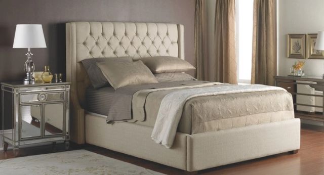 Decor-Rest® Furniture LTD Customizable 90 Queen Upholstered Panel Bed-3