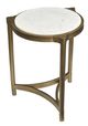 Magnussen Home® Cassidy Volakas Classic Round Accent Table with Aged Brass Base-4