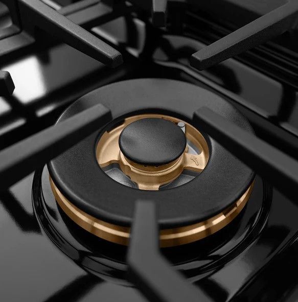 ZLINE Autograph Edition Paramount 30" 4.2 Cu. Ft. Satin Stainless Steel Gas Range with 4 Burner DuoPro™ Cooktop, Convection Gas Oven, White Matte Door and Polished Gold Accents-3