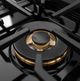 ZLINE Autograph Edition Paramount 30" 4.2 Cu. Ft. Satin Stainless Steel Gas Range with 4 Burner DuoPro™ Cooktop, Convection Gas Oven, White Matte Door and Polished Gold Accents-3