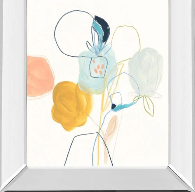 Classy Art Contour Garden IV by June Erica Vess Mirror Framed Wall Art-1