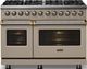 Viking® 5 Series 48" Nantucket Pro Style Dual Fuel (NG) Range with Brushed Brass Trim-2