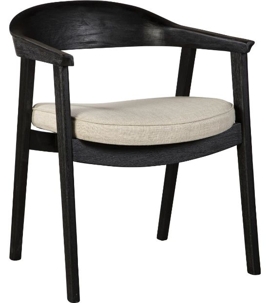 Nest Home Collections Vanessa Matte Black/Sand Arm Chair-0
