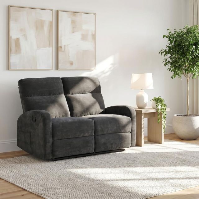 Coaster® Hamilton Charcoal Gray Manual Reclining Loveseat-2