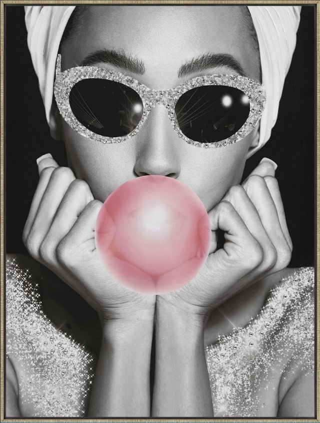 Classy Living Glamorous Bubblegum Muse Wall Art-0