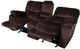 Porter International Designs Ramsey Chocolate Console Manual Gilder Reclining Loveseat-4