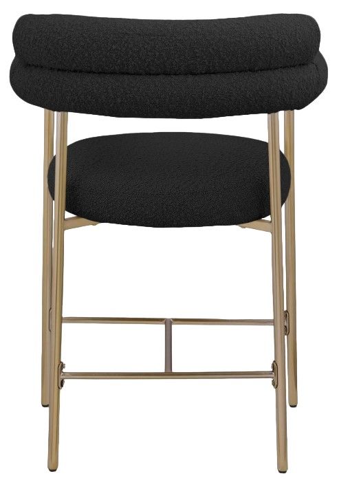 Meridian Furniture Blake Black/Brushed Gold Counter Stool-2