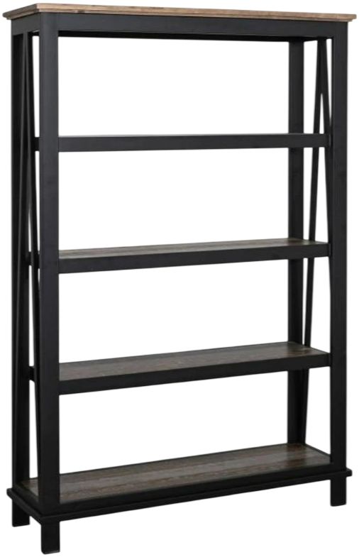 International Furniture Direct Loft Brown Gray Bookcase-0