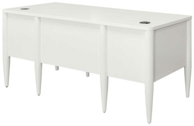 Martin Furniture Sashta White Half Pedestal Desk-3