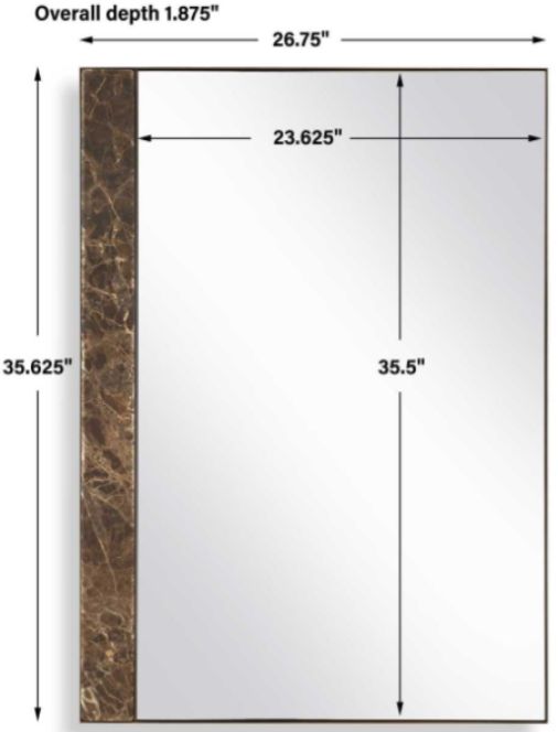 Uttermost® Hanover Brown/Golden Bronze Mirror-2
