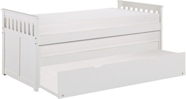 Homelegance® Galen White Youth Twin/Twin Simple Bed with Trundle-2