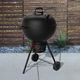 Weber® Original Kettle® Premium Stealth® 27" Matte Black Portable Charcoal Grill-4