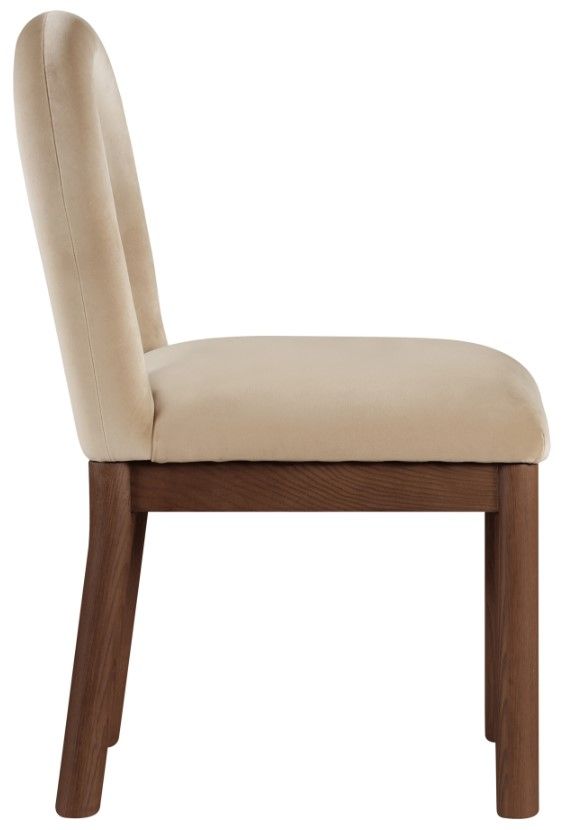 Meridian Furniture Conrad Beige/Walnut Upholstered Dining Chair-2