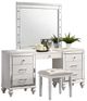 New Classic® Home Furnishings Valentino 2-Piece White Vanity Set-0