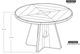 International Furniture Direct Balam Brown Round Dining Table-2