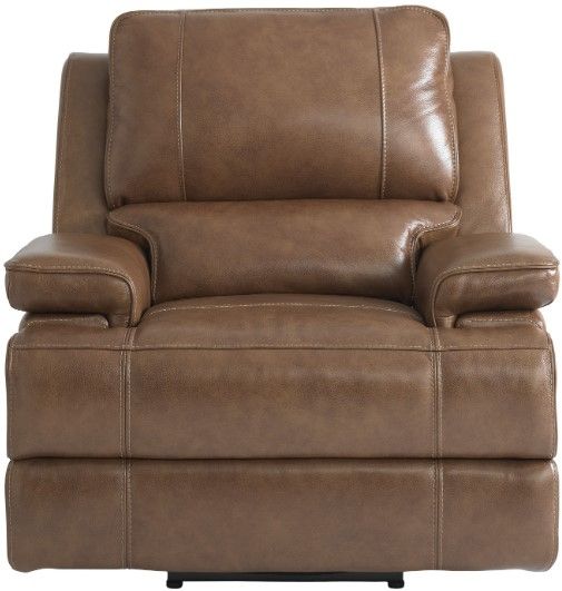 Bassett® Furniture Club Level Parsons Umber Leather Wallsaver Recliner-1