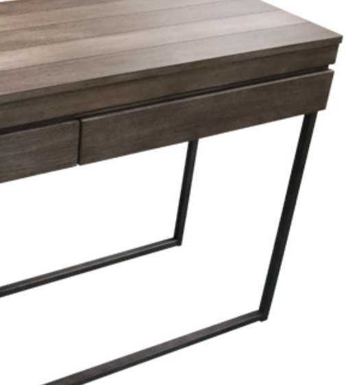 American Wholesale Furniture Noah Grey Sofa Table with Black Base-1