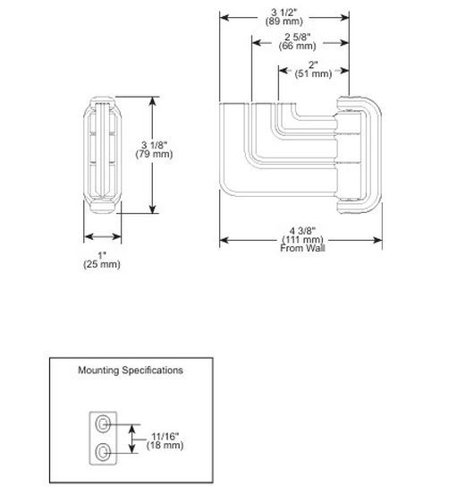 Brizo Levoir® Polished Chrome Hinged Robe Hook-1