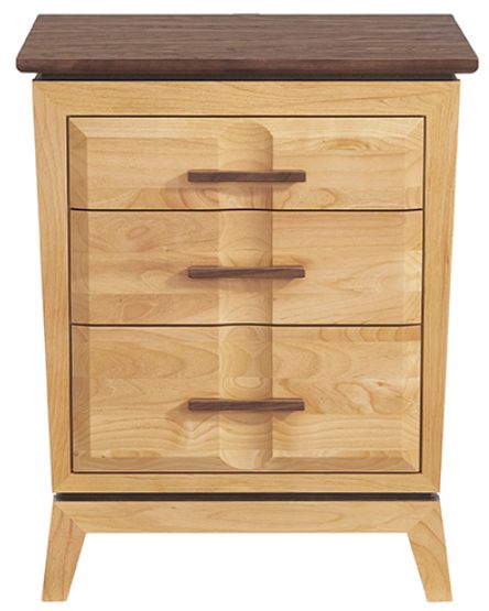 Whittier Wood® Furniture Addison Duet 3-Drawer Nightstand-3