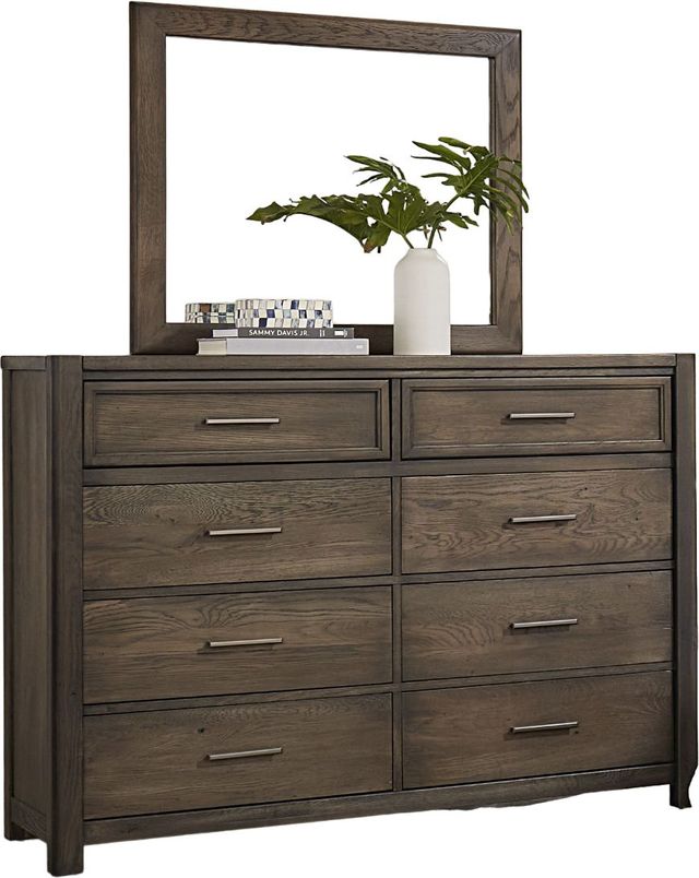 LM Co Home by Vaughan-Bassett Crafted Oak by Ben & Erin Napier Aged Gray 8-Drawer Dresser-2