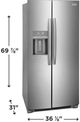Frigidaire Gallery® 36" 22.2 Cu. Ft. Stainless Steel Counter Depth Side-by-Side Refrigerator-2