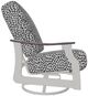Telescope Casual St. Catherine Agra Classic/Snow Aluminum/Fabric Outdoor MGP Cushion Swivel Rocker with Boardwalk Rustic Arms-2