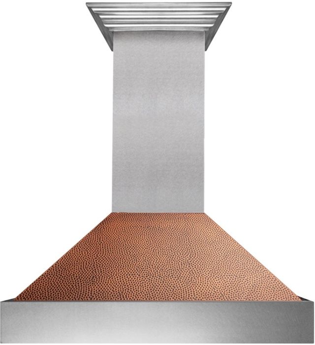ZLINE 36" Hand Hammered Copper Outdoor Wall Mounted Range Hood -0