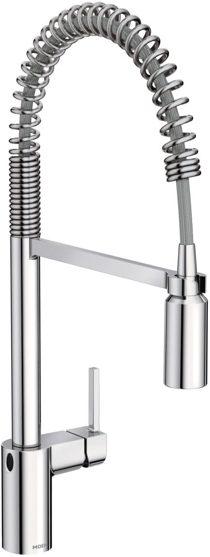 Moen® Align™ Chrome One-Handle High Arc MotionSense Wave Pulldown Kitchen Faucet-0