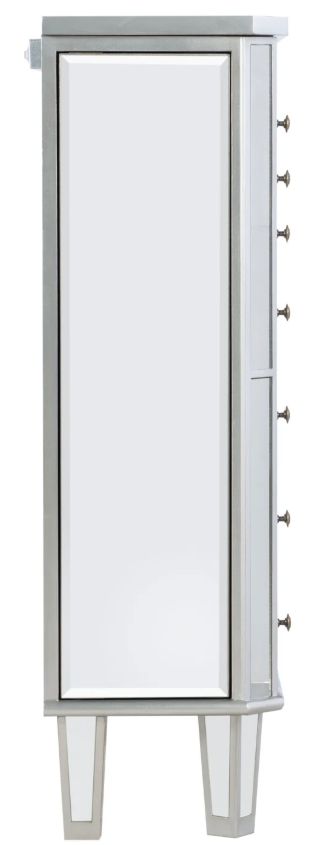 Powell® Milan Silver Mirrored Jewelry Armoire-3