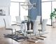Global Furniture USA D1628DT 7-Piece Silver/White Dining Set-1