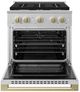ZLINE Marino 30" Stainless Steel Pro Style Gas Range with Champagne Bronze Accents-1