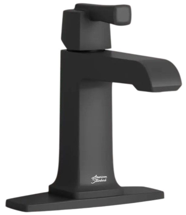 American Standard Townsend® S Matte Black Single Hole Single-Handle Bathroom Faucet with Lever Handle-0