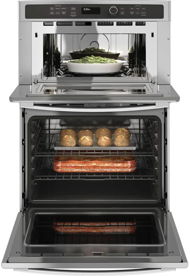 GE® 30" Stainless Steel Oven/Micro Combo Electrical Wall Oven-2