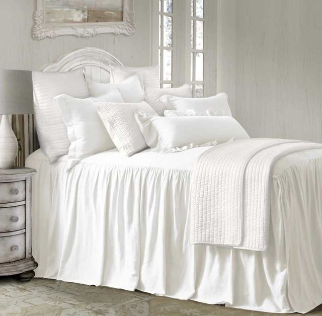HiEnd Accents Luna Washed 3-Piece White King Bedding Bundle-1
