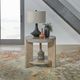 Liberty Furniture Affinity Gray Round End Table with Dusty Taupe Base-1