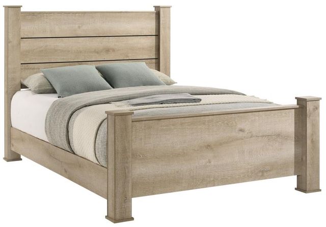 Coaster® Oakglen Weathered Oak Queen Panel Bed -0