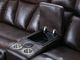 Mazin Furniture Newton 6-Piece Deep Brown Manual Modular Reclining Sectional with Left Side Chaise and Wireless Charger Console-3