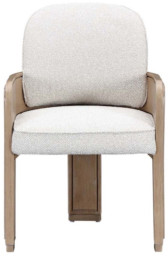 Michael Amini® West Kensington Sea Salt Caramel Dining Arm Chair-1