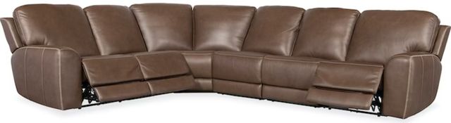 Hooker® Furniture SS Torres 6-Piece Sorrento Mocha L-Shape Power Reclining Sectional Sofa-1