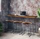 Jofran Inc. Nature's Edge 4-Piece Light Chestnut Sofa Console and Stool Set-1