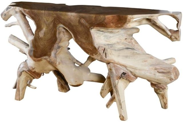 Classic Home Cypress Natural White Wash Root Console Table-3