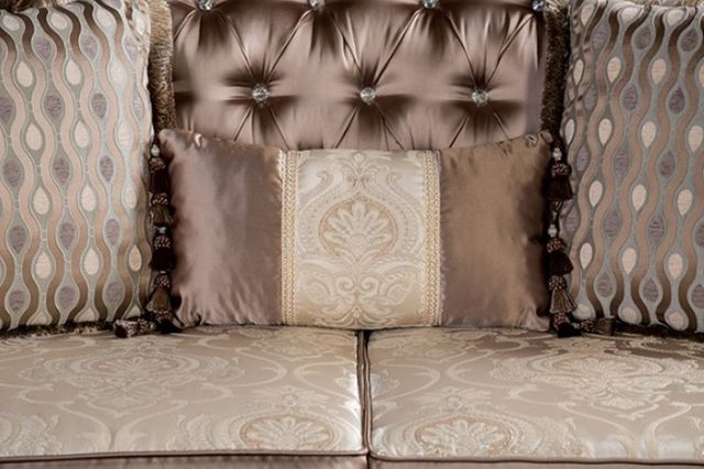 Furniture of America® Albacete Brown/Dark Cherry Loveseat-4