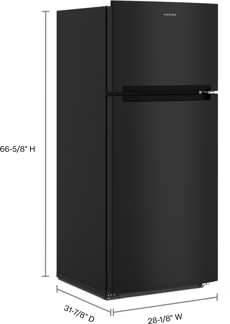 Amana 28 in. 16.4 Cu. Ft. Black Top Freezer Refrigerator - Thumbnail 3