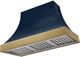 AGA Cascade 48" Indigo Wall Mounted Range Hood with Antique Brass Trim-0