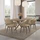 Amisco Customizable Solene Dining Arm Chair with Upholstered Seat and Backrest with Solid Wood Base-2
