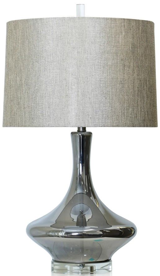 Harp & Finial® Yael Smoke Table Lamp-0