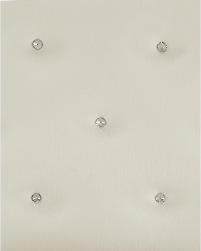 Mazin Furniture Salon Pearl White King Panel Bed-3