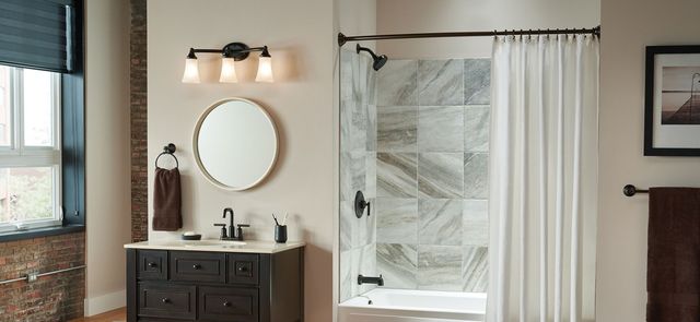 Moen® Eva™ Oil Rubbed Bronze Three Globe Bath Light-3