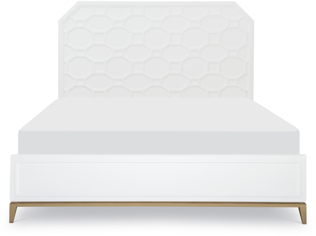Legacy Classic Chelsea by Rachael Ray Bright White Lattice California King Panel Bed-1